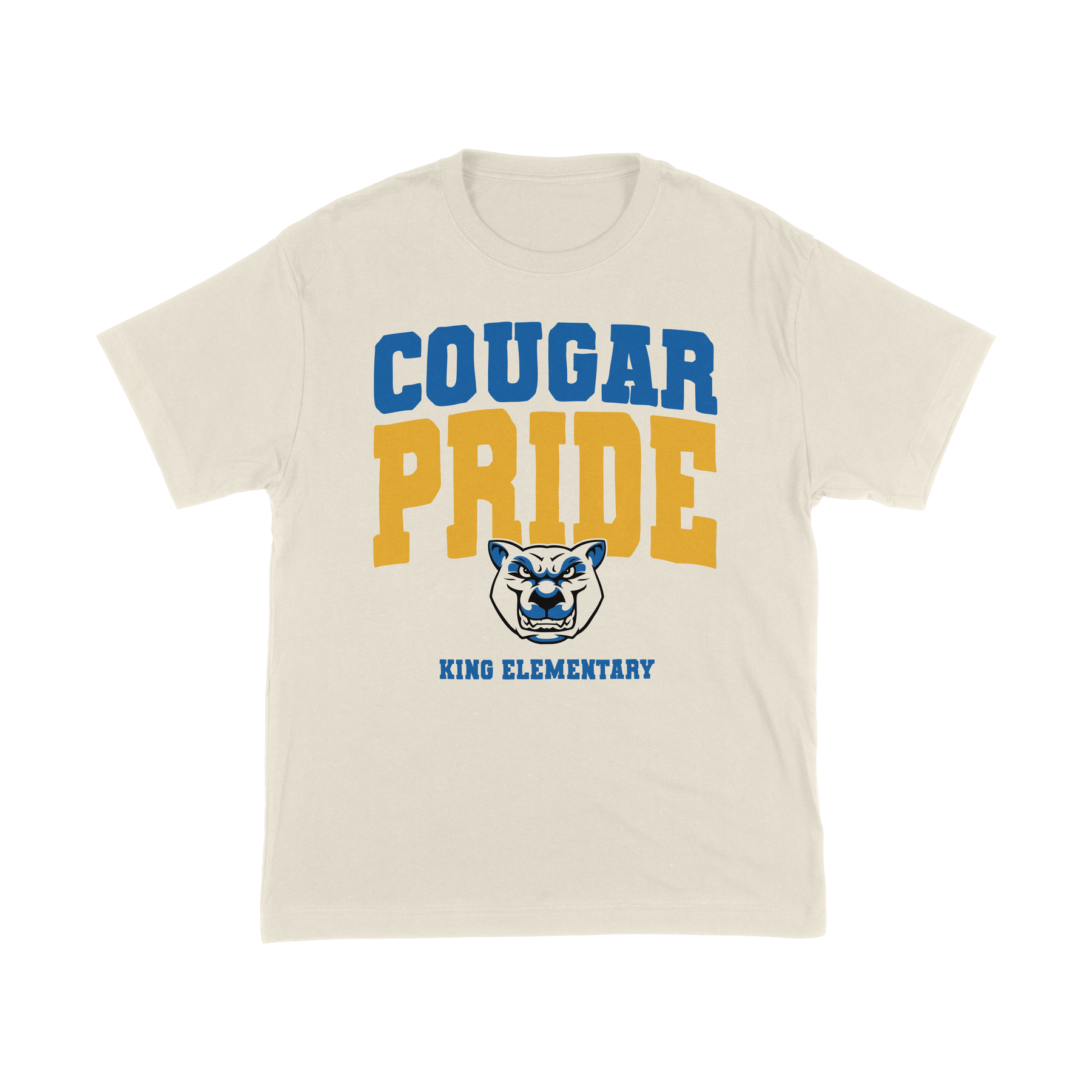 Cougar Pride tee front — approved mockup