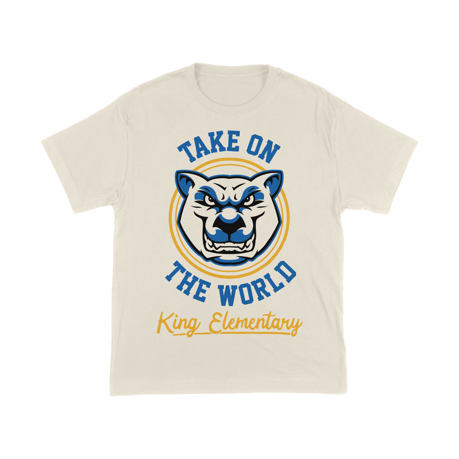Registration Day Take on the World tee front — approved mockup